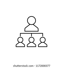 leader workers icon. Element of business icon for mobile concept and web apps. Thin line leader workers icon can be used for web and mobile