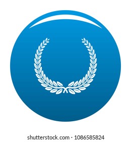 Leader wreath icon. Simple illustration of leader wreath vector icon for any design blue