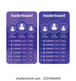 Leaderboard abstract background. leaderboard game vector design