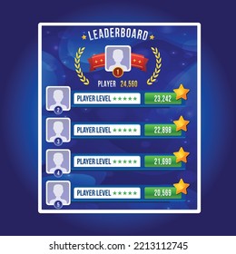 Leaderboard with abstract background vector design