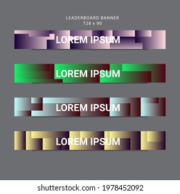 leaderboard banner template design. abstract modern website banner