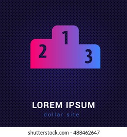 Leaderboard Blue & Red colorfull gradient attractive bright material Icon / Logo Design