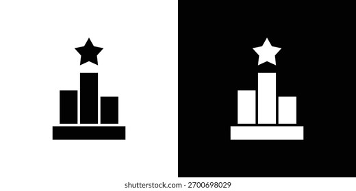 Design-Konzept für Leaderboard-Symbole. Vektorflachsymbole