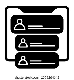 leaderboard icon in semi solid style on white background
