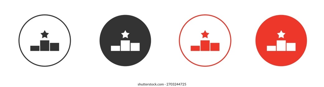 Leaderboard icon solid pictogram. Vector isolated illustration