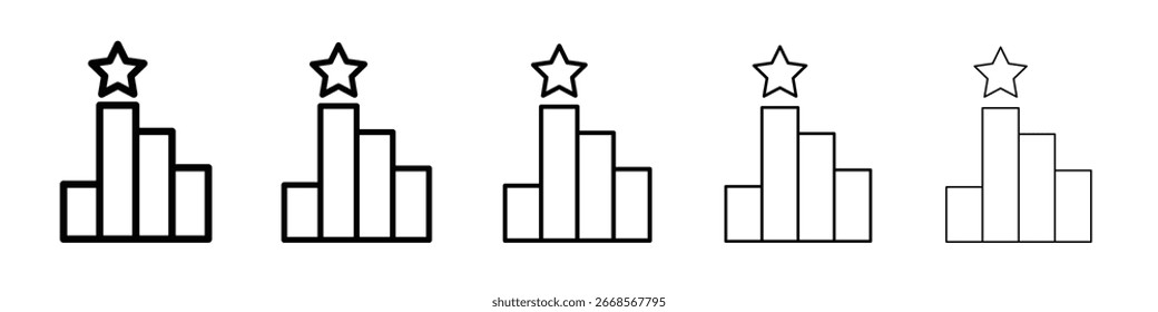 Leaderboard icon Symbol concept for web design.simple line vector icon. logo illustration.