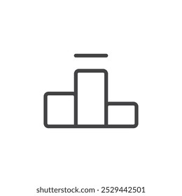 Leaderboard icon Thin outline art symbol