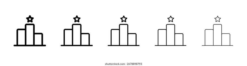 Colección de Vector de icono de tabla de clasificación. EPS 10