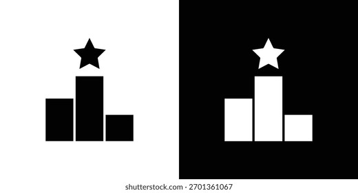 Icono de la tabla de clasificación. Ilustración vectorial. Diseño plano.