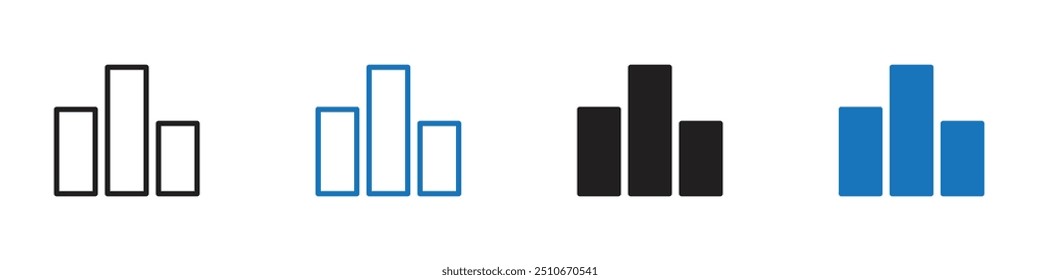 Leaderboard icon Vector set outline
