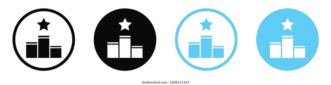 Leaderboard icons design. vector icons for ui designs