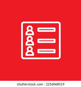 Leaderboard line icon, graphic resource template, vector illustration.