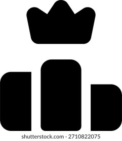 Leaderboard Vektordesign im modernen Stil, Business Ranking und Performance Metrics Konzept, Corporate Success Illustration. Glyphensymbol