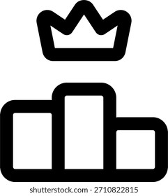 Leaderboard Vektordesign im modernen Stil, Business Ranking und Performance Metrics Konzept, Corporate Success Illustration. Liniensymbol