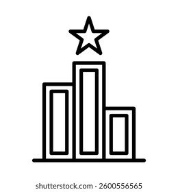 Leaderboard Vector Line Icon Design