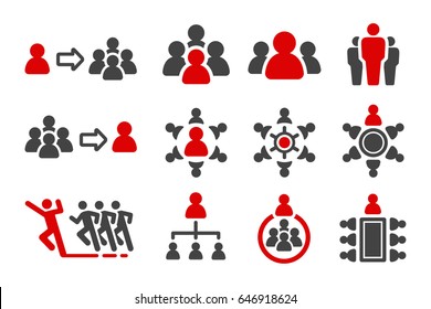 Leader,group,organization Icon Set