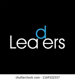 Leaders text logotype vector template