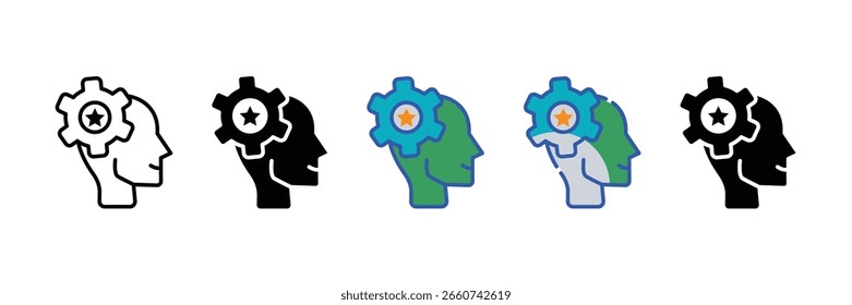 Leadership Ability Icon Set Multiple Style Collection