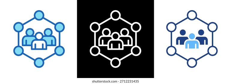 Leadership Alignment Icon Triplestyle Vektorgrafik