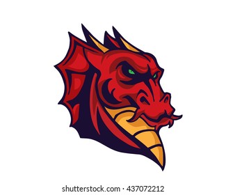 Leadership Animal Logo - Fierce Dragon Leader Character
