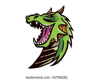 Leadership Animal Logo - Fierce Dragon Character