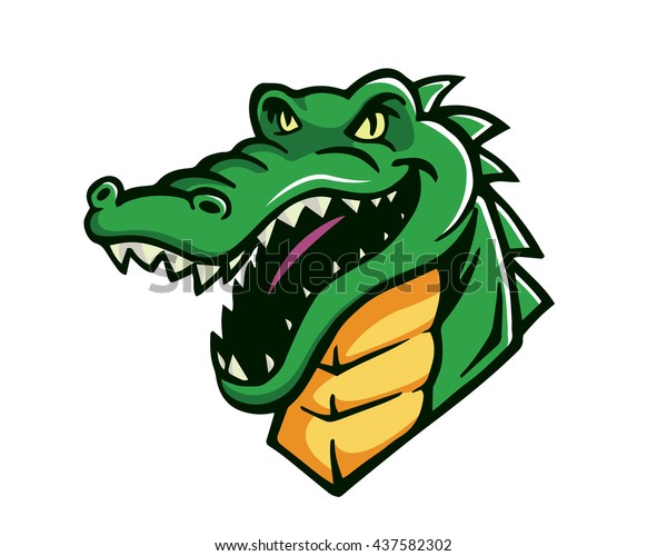 Leadership Animal Logo Reliable Crocodile Character Stock Vector ...