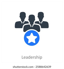 Leadership and authority icon concept