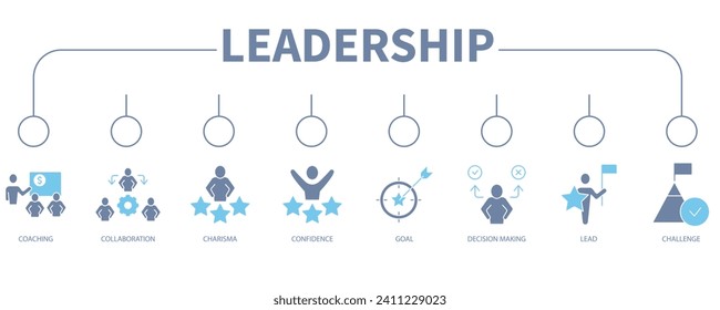 Leadership banner web icon vector illustration concept