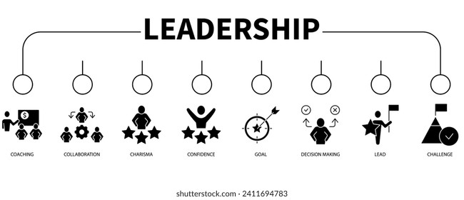 Leadership banner web icon vector illustration concept