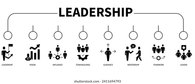 Leadership banner web icon vector illustration concept