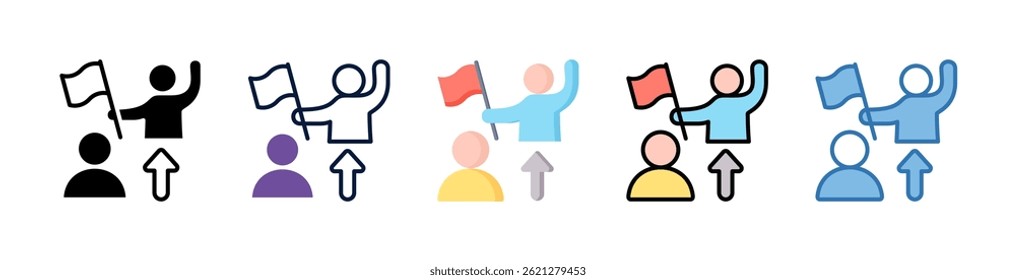 Elemento de icono de comportamiento de liderazgo para el diseño