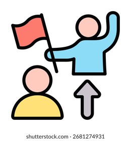 Elemento de icono de comportamiento de liderazgo para el diseño