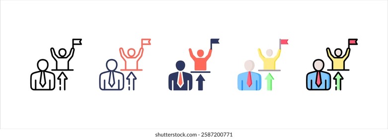 Leadership Behavior Multi Style Icon Set