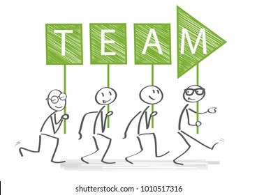 Leadership Boss Management Coach Chief vector illustration. Teamwork and Leadership concept