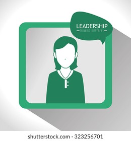 Leadership business entrepreneur design  over white background, vector illustration