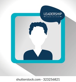 Leadership business entrepreneur design  over white background, vector illustration