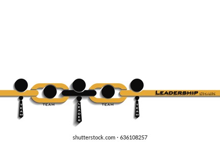 Leadership chain concept, vector