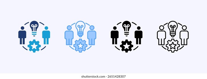 Leadership Coaching Icon Set Multiple Style Collection