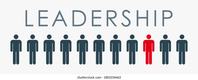 Leadership concept, abstract vector illustration. 