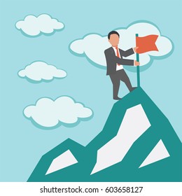 Leadership. Concept business vector illustration.