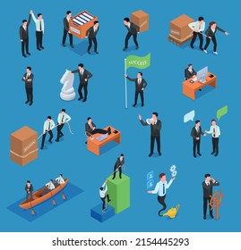 Leadership Concept Icons Isometric Set Isolated Stock Vector (Royalty ...