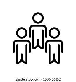 concepto de liderazgo, ilustración de vector de icono de línea