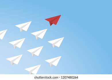 Leadership concept, standing out from the crowd.