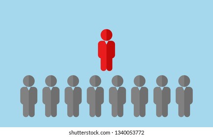 Leadership concept vector.