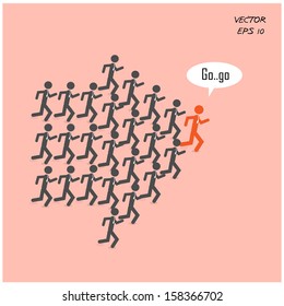 leadership concept, vector illustration