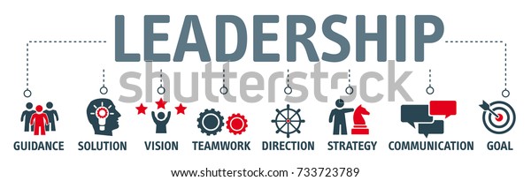 Leadership concept\
vector illustration with\
icons