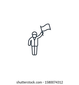 Leadership creative icon. From Entrepreneurship icons collection. Isolated Leadership sign on white background