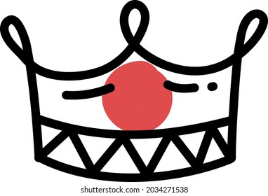 Leadership crown, illustration, vector, on a white background.