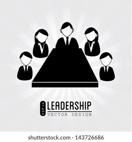 leadership design over gray background vector illustration