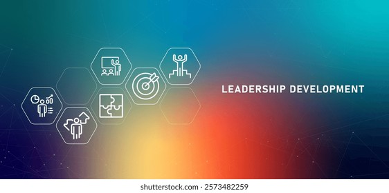 Leadership development gradient header company leader advancement training and mentoring for corporate succession planning